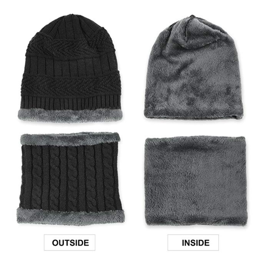 ✨✨BRAND NEW Winter Knit Skull Cap Beanie Hat with Neck Gaiter - Picture 6 of 8